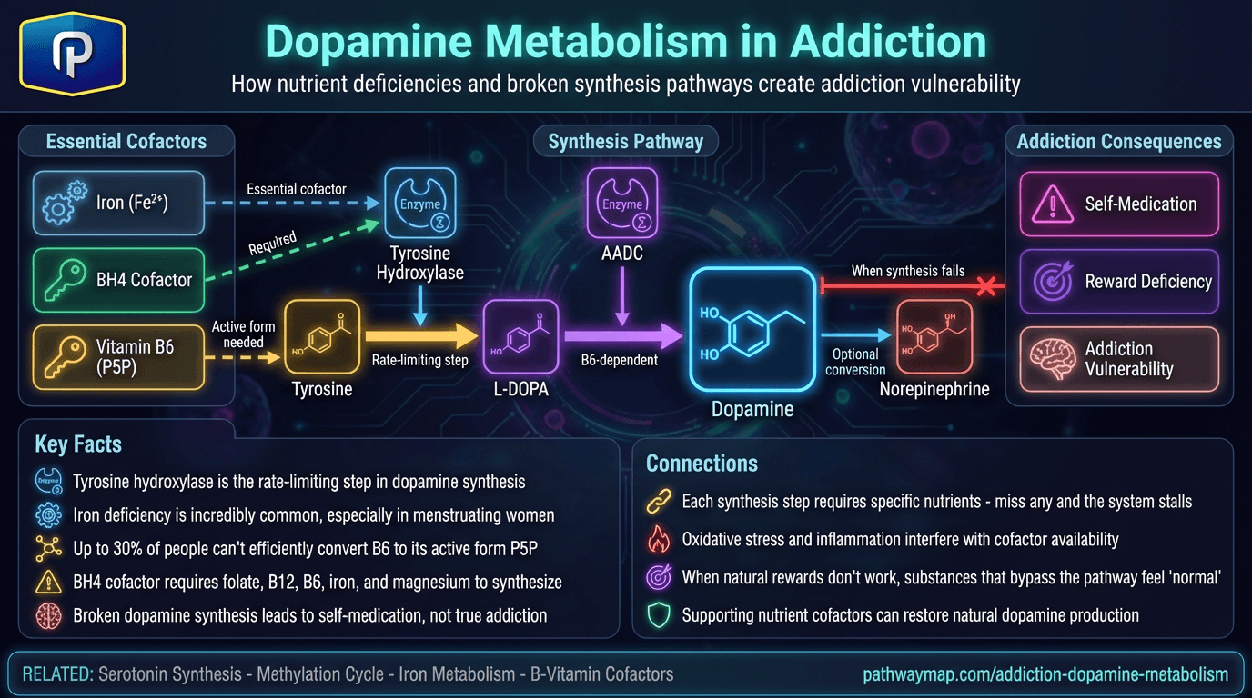 Dopamine Metabolism in Addiction pathway diagram