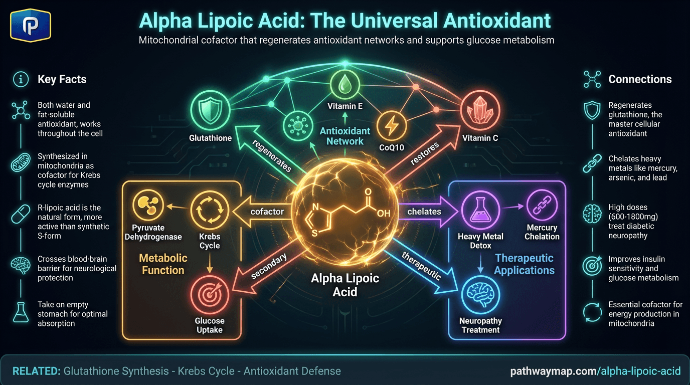 Alpha-lipoic acid antioxidant network