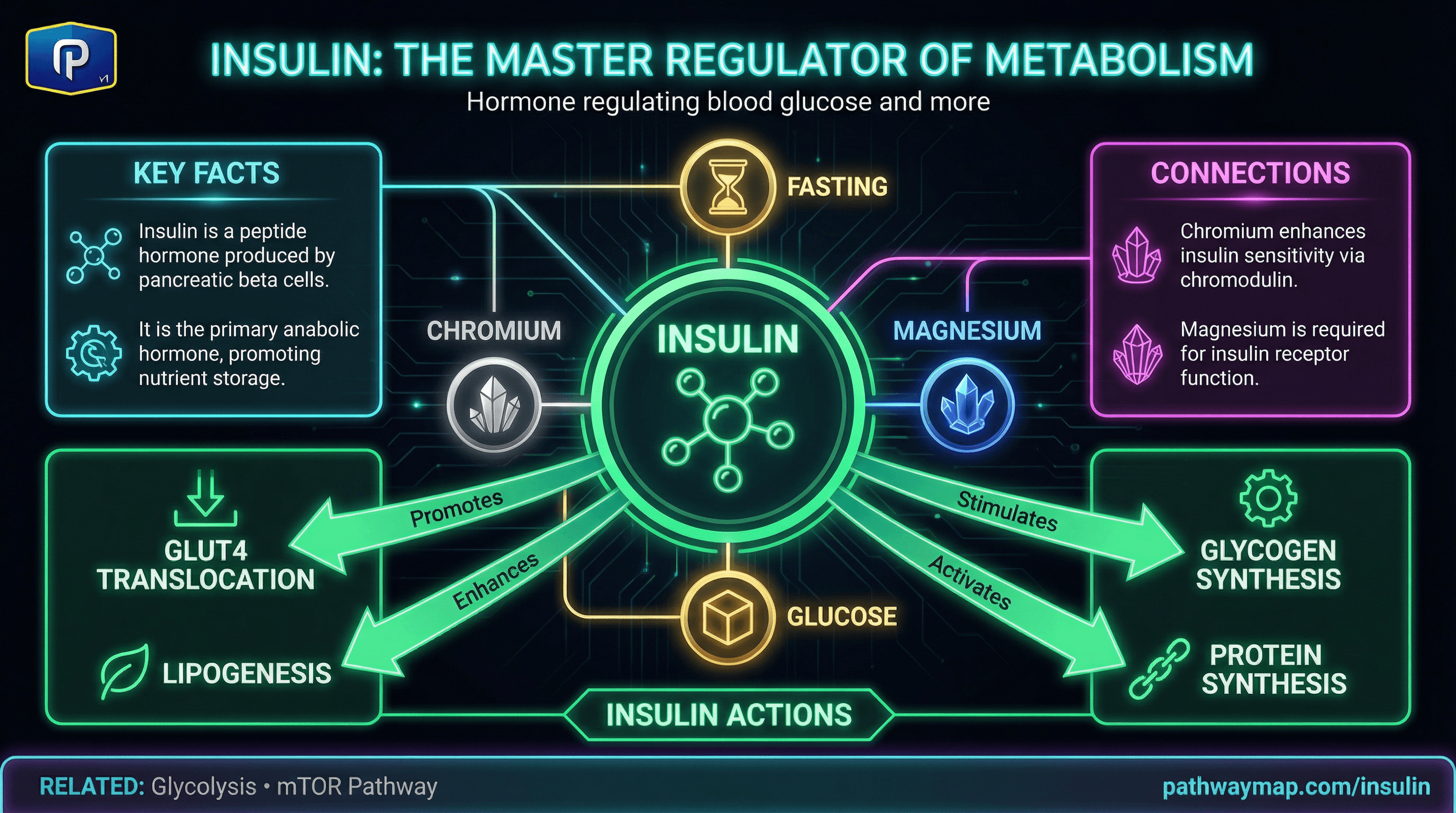 Insulin signaling and metabolic effects